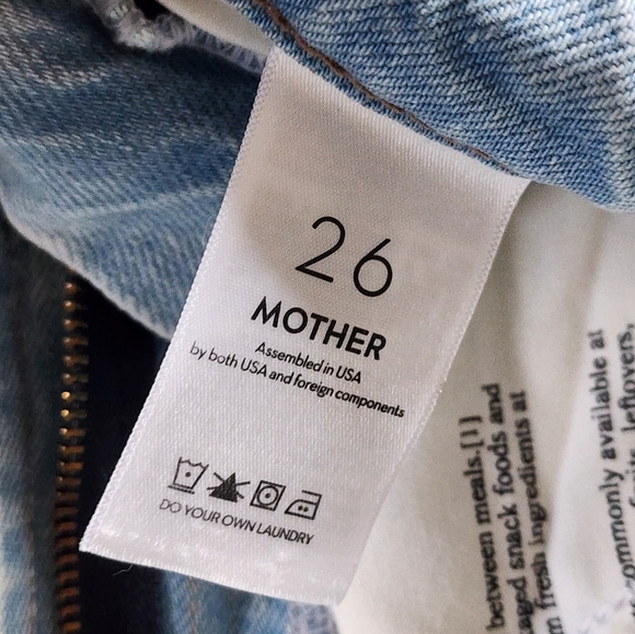 Mother Denim Snacks Light Blue Wide-Leg Women's Jeans - Picture 3 of 6